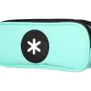 Trousse scolaire antartik ovale 2 compartiments 210x60x80mm coloris vert menthe