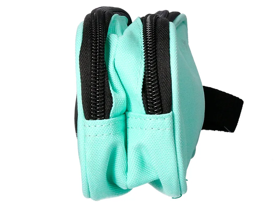 Trousse scolaire antartik ovale 2 compartiments 210x60x80mm coloris vert menthe