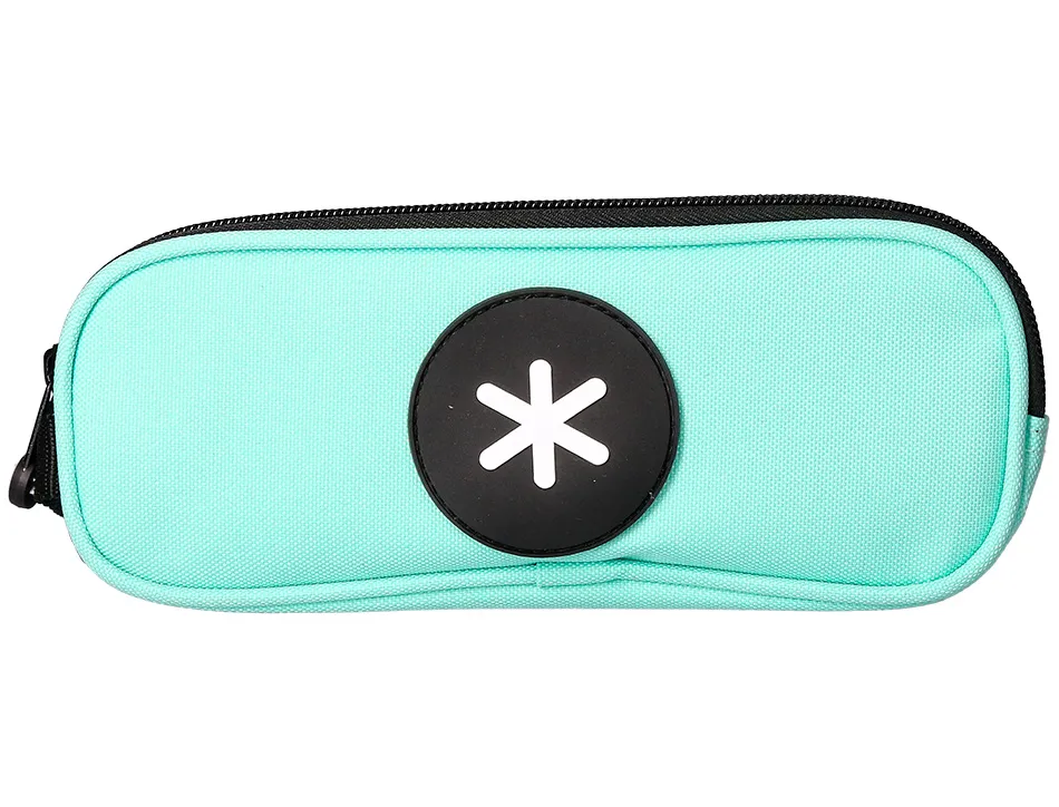 Trousse scolaire antartik ovale 2 compartiments 210x60x80mm coloris vert menthe
