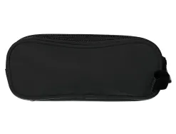 Trousse scolaire antartik ovale 2 compartiments 210x60x80mm coloris noir