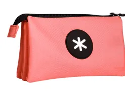 Trousse scolaire antartik plate 3 compartiments 220x30x120mm coloris corail