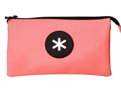 Trousse scolaire antartik plate 3 compartiments 220x30x120mm coloris corail