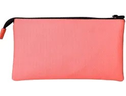 Trousse scolaire antartik plate 3 compartiments 220x30x120mm coloris corail