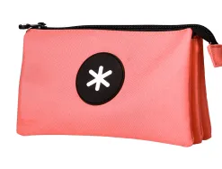 Trousse scolaire antartik plate 3 compartiments 220x30x120mm coloris corail