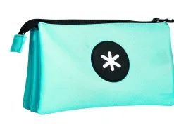 Trousse scolaire antartik plate 3 compartiments 220x30x120mm coloris vert menthe