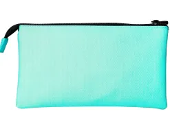 Trousse scolaire antartik plate 3 compartiments 220x30x120mm coloris vert menthe