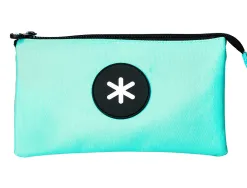Trousse scolaire antartik plate 3 compartiments 220x30x120mm coloris vert menthe