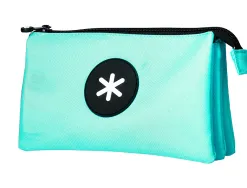 Trousse scolaire antartik plate 3 compartiments 220x30x120mm coloris vert menthe