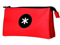 Trousse scolaire antartikplate 3 compartiments220x30x120mm coloris rouge