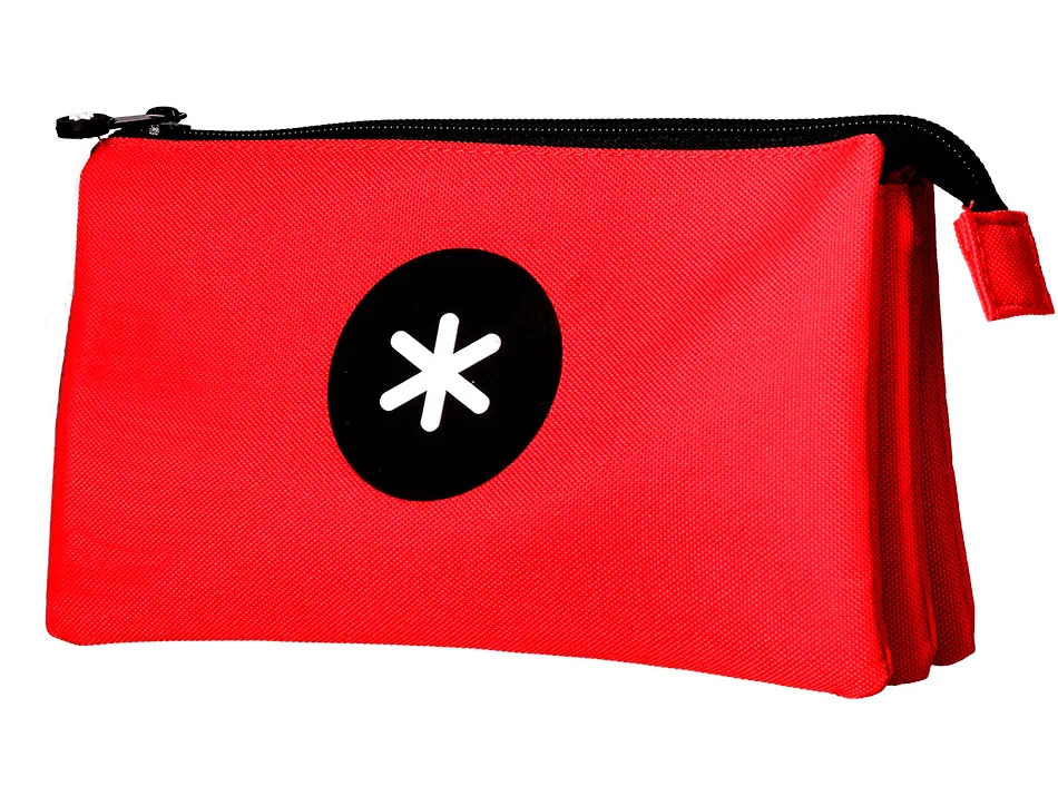 Trousse scolaire antartikplate 3 compartiments220x30x120mm coloris rouge