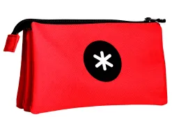 Trousse scolaire antartikplate 3 compartiments220x30x120mm coloris rouge