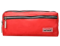 Trousse scolaire liderpapel large rectangulaire 3 compartiments 210x80x85mm coloris rouge