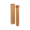 Tube d expedition carre cartonkraft recycle simple cannelureprotection renforcee aux extremites 15x15x60cm