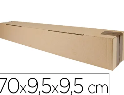 Tube d'expedition carre q-connect carton 700x95x95mm 3mm epaisseur grande resistance protection objets cylindriques