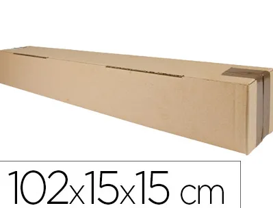 Tube d'expedition carre q-connect carton 1020x150x150mm 3mm epaisseur grande resistance protection objets cylindriques