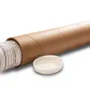 Tube porte-documents q-connectcarton encolle 1,8mm format a160x640mm couvercle plastique tres resistant