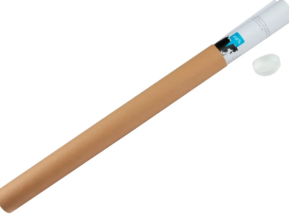 Tube porte-documents q-connectcarton encolle 1,8mm format a160x640mm couvercle plastique tres resistant