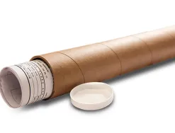 Tube porte-documents q-connectcarton encolle 1,8mm format a3/a2 40x430mm couvercle plastique tres resistant