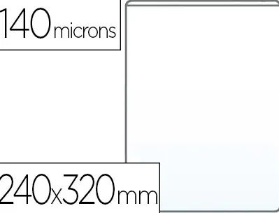 Étui protection elba pvc transparent 15/100e 240x320mm ouverture haut découpe coup de pouce