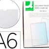 Étui protection q-connect pvc transparent 15/100e a6 105x148mm contour soudé en u