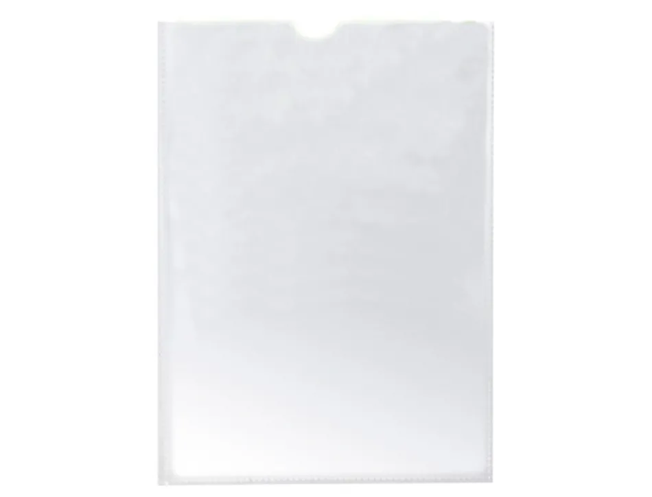 Étui protection q-connect pvc transparent 15/100e a6 105x148mm contour soudé en u