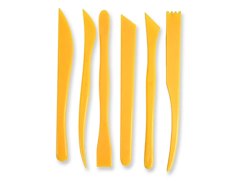 Ustensiles liderpapel pour pate a modeler et argile set 6 pieces assorties