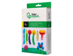 Ustensiles liderpapel pour pate a modeler set 6 pieces assorties