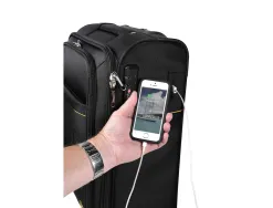 Valise cabine exacompta exactive 4 roues 37x55x23cm coloris noir