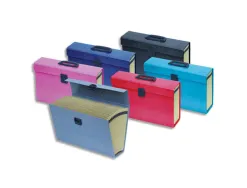 Valisette trieur oxford cartoncompact 390x255x110mm 16 comp artiments kraft écru documents 240x320mm coloris assortis