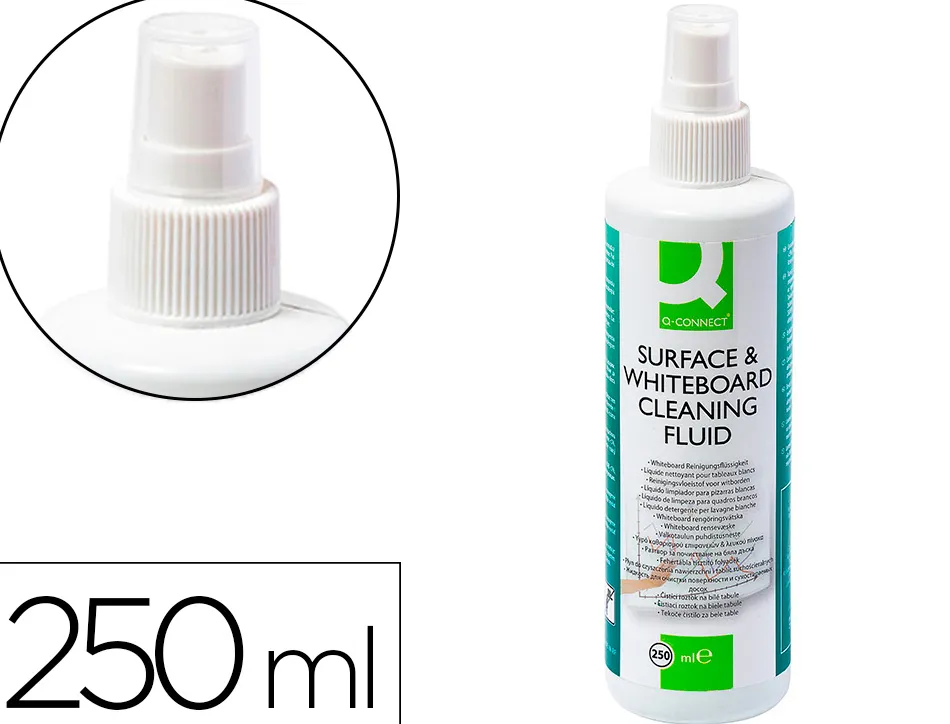 Vaporisateur q-connect mousse nettoyage tableau blanc non inflammable sans alcool aérosol 250ml