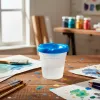 Verre rince pinceaux liderpapel en plastique 8x8,5 cm