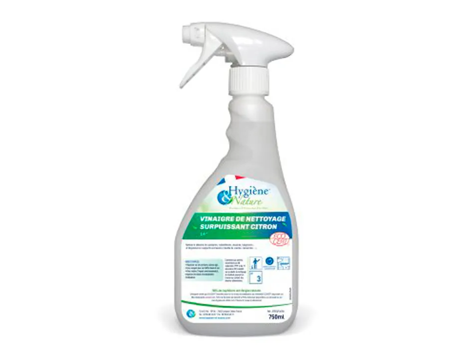 Vinaigre de nettoyage hygiene & nature surpuissant citron ecocert flacon 750ml