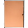 Vitrine affichage bi-office interieur aluminium fond liege serrure 9 feuilles a4 72x98,1 cm