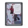 Vitrine affichage nobo extérieur fond métal magnétique façade verre serrure 4 feuilles a4 59,5x67x4,5cm