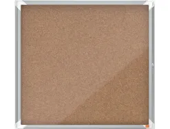 Vitrine affichage nobo liege premium plus porte battante verre securite serrure 6 feuilles a4 709x668mm
