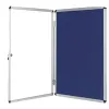 Vitrine affichage q-connect cadre aluminium intérieur fond feutrine serrure porte méthacrylate 9 feuilles a4 60x90cm