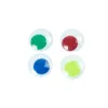 Yeux mobiles cleopatre ronds adhesifs sans cils diametre 28mm sachet de 20 unites