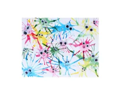 Yeux mobiles fontorpin ronds adhesifs diametre 15mm coloris noir sachet de 48 unites