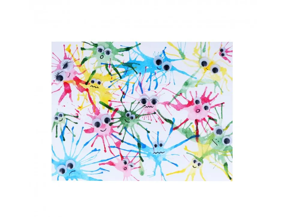 Yeux mobiles fontorpin ronds adhesifs diametre 15mm coloris noir sachet de 48 unites