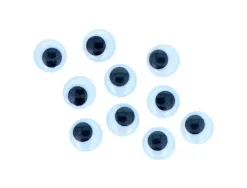Yeux mobiles fontorpin ronds adhesifs diametre 15mm coloris noir sachet de 48 unites