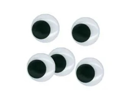Yeux mobiles graine creative forme ronde coloris noir non adhesifs 9mm 100 pieces