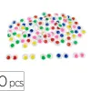 Yeux mobiles sodertex sans cils colores adhesifs 10mm 100 pcs